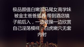 极品颜值白嫩双马尾女高学妹被金主爸爸包养 带到酒店镜子前后入，一边被操一边欣赏自己淫荡模样，白虎嫩穴无套内射