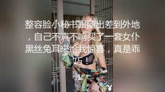 整容脸小秘书跟随出差到外地，自己不声不响买了一套女仆黑丝兔耳来给我惊喜，真是乖巧！