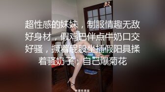 超性感的妹妹，制服情趣无敌好身材，假鸡巴伴点牛奶口交好骚，撅着屁股坐插假阳具揉着骚奶子，自己爆菊花